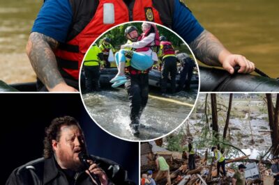 Jelly Roll Dropped $50 Million—Then Dropped It All to Walk Through Texas Floods: “I’m Here to Hold Their Hands, Not Just Sign a Check.” In an unexpected move, country music hero Jelly Roll didn’t just donate $50 million to Texas flood victims—he “showed up,” boots soaked and eyes red, walking door to door through the rubble. While celebrities often give from afar, Jelly chose to GIVE “with all his heart”—hugging families, WIPENING TEARS, and KNEELING in muddy fields to listen to stories of survival. “There were no spotlights, no cameras—I couldn’t stand by,” he said, as stunned locals clung to the singer who once sang of pain, now offered hope. His voice BREAKED not on stage, but in the arms of a child who had lost everything. And in that moment, Jelly Roll became more than just a country star—he became a voice of healing in a broken land.