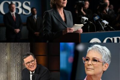 ‘JAMIE LEE CURTIS SAYS CBS GAGGED HER OVER COLBERT—AND WHAT SHE JUST REVEALED COULD BURN THE WHOLE NETWORK DOWN…’