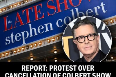 An NYC rally to protest the cancellation of late-night host Stephen Colbert’s show on CBS drew 20 people, according to a report.