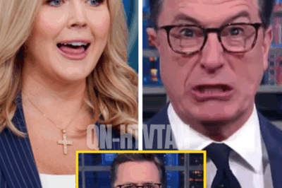 “You laughed too soon, Stephen – now let’s talk about what you’ve been avoiding.” Stephen Colbert MOCKS Karoline Leavitt on live TV – but her ICY comeback hits a nerve that wipes the SMIRK off his face and leaves the audience stunned