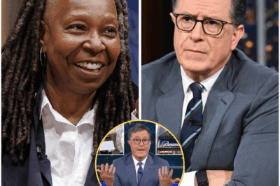 WHOOPI GOLDBERG SHOCKS AMERICA WITH EXIT ANNOUNCEMENT AFTER CBS CANCELS THE LATE SHOW, BUT STEPHEN COLBERT’S 8-WORD RESPONSE LEAVES HER UTTERLY SPEECHLESS.  In a moment that has completely rocked the world of late-night television, Whoopi Goldberg stunned viewers with a shocking announcement: she’s leaving America—alongside Stephen Colbert—after CBS pulled the plug on The Late Show. The tension was palpable, as the industry braced for the fallout of this unprecedented decision.  But just as emotions hit a boiling point, Colbert dropped a brutally honest 8-word response that stopped Whoopi dead in her tracks. It wasn’t loud, but it was so piercing that even the unflappable Whoopi couldn’t respond.  What exactly did Colbert say that left Whoopi frozen in silence, and what does this stunning turn of events mean for the future of American television?  The drama is far from over—stay tuned for the explosive details behind this game-changing moment. 😱