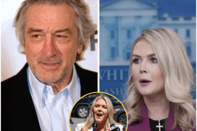 HOW ROBERT DE NIRO FREEZES KAROLINE LEAVITT ON LIVE TV, TURNING HER INTO A CAUTIONARY TALE.  An 81-year-old Hollywood legend faces off against a 27-year-old press secretary eager to make her mark—and the result was nothing short of explosive. What began as a routine exchange between two strong personalities quickly spiraled into a high-stakes political showdown on live television.  Karoline Leavitt, defiant and determined, came out swinging, ready to lecture Robert De Niro on politics, the press, and the America he’s spent decades fighting for. But De Niro wasn’t rattled. He sat, calm and composed, listening intently, before delivering a line so sharp, it silenced her completely.  One sentence. Cold. Surgical. Unforgiving.  The smile faded from Leavitt’s face. Her control slipped. And in an instant, the room—and the entire audience—shifted.  What did De Niro say that not only left Leavitt speechless but has already been labeled as the most brutal one-liner in political TV this year?  You won’t believe the devastating truth behind this unforgettable moment. 👇