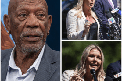 Karoline Leavitt tried to defend the indefensible, but before she could even finish her argument, Morgan Freeman delivered a chilling, calm command: “Look me in the eye, Karoline.” What happened next wasn’t a debate—it was an absolute dismantling. No shouting, no theatrics—just pure, undeniable truth that cut through the noise like a hot knife through butter.  The entire studio fell into silence as the weight of Freeman’s words sank in. Karoline, visibly stunned, had nothing left to say. The tension in the air was so thick, you could feel it through the screen.  Since that moment, the internet has been set ablaze with heated debates—what did Freeman say that stopped everyone in their tracks?  This shocking televised confrontation is now one of the most talked-about moments in media history. The fallout is only just beginning. **Get ready for the jaw-dropping details.**👇👇
