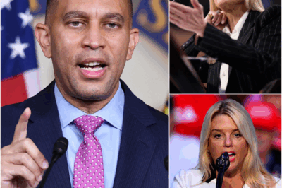 “BREAKING: HAKEEM JEFFRIES INSULTS PAM BONDI—SHE RESPONDS WITH DAMNING EVIDENCE THAT COULD DESTROY HIS CAREER!”