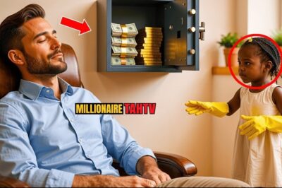 Billionaire pretends to be asleep to test his black cleaning lady’s daughter and freezes when he sees what she does. The safe was wide open, displaying piles of cash that represented more than most people earn in a lifetime. Thomas Mitchell remained motionless in his leather armchair, breathing  steadily, his eyes halfopen, watching her every move.