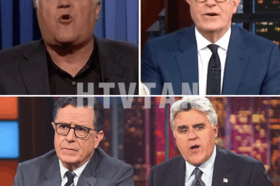 JAY LENO’S ONE-LINER ON COLBERT’S CANCELLATION SENDS LATE-NIGHT INTO DAMAGE CONTROL, AS NETWORKS RUSH TO REWRITE PLAYBOOKS AND RECAPTURE VIEWERS THEY’VE BEEN LOSING FOR YEARS  What began as a nostalgic chat turned into a surgical takedown of modern comedy’s political echo chambers — and now, with Leno’s calm but cutting “funny is funny” hanging in the air, producers and executives are scrambling to figure out if they’ve been playing to half the room for far too long.