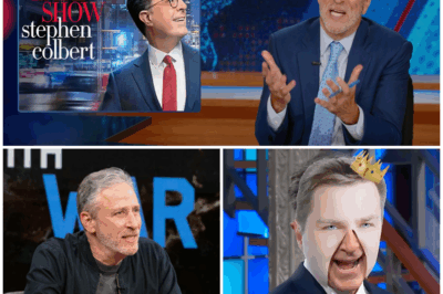 “CUT JON OFF—SEE WHAT HAPPENS.” Apple’s “quiet kill” backfires as Jon Stewart and Stephen Colbert huddle behind closed doors—Hollywood panics over a rogue media play no one can contain   No soft landing. No bury-the-headline. Apple TV+ reportedly pulled the plug on The Problem with Jon Stewart after he wouldn’t “play nice” on China, Big Tech, and the military-industrial complex—and within days, Stewart was spotted slipping into a private sit-down with Colbert that insiders are calling “the calm before the storm.”  Is a breakaway newsroom taking shape? Will they torch the corporate playbook and rebuild on their own terms? Which networks are already scrambling to figure out where (and when) this drops?  Executives are sweating. NDAs are flying. And the silence from both camps is louder than any press release.  What started as one show’s quiet death may have just triggered the loudest media rebellion in decades. Tap to see the timeline, the whispered strategy, and the one clue suggesting the counterstrike is already in motion.