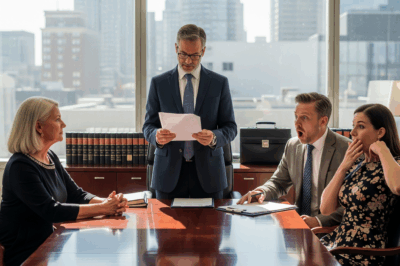 After my husband passed away, my son told me, “Don’t expect anything from dad’s $55 million estate.” His wife added, “We’re in charge now.” But at the will reading, the lawyer’s first words left them both speechless.