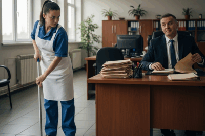 The boss’s daughter got a job as a cleaning lady to uncover the director’s scams