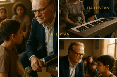 “Ladies And Gentlemen… Welcome Hope.” — The orphanage fell silent as Lawrence O’Donnell took the mic beside a trembling boy on assignment  No one came expecting history — but when Lawrence turned back toward the row of metal cots and gently called to the boy, time stopped. The matron whispered, “You can do this. We’re right here.” He stepped forward, small hand clenched.  Then… it happened. “You Are My Sunshine” rose through the room — Lawrence’s steady baritone guiding the boy’s fragile notes like a flame being passed on.  By the final line, staff were in tears. The children held hands. And the crowd didn’t clap — they stood, silently, reverently… for a boy finding his voice, a man yielding the spotlight, and a moment that will echo long after the trip ends.
