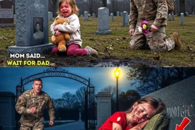 A Soldier Froze When He Saw A Little Girl Crying At His Wife’s Grave… When He Learned Why, He Cried…