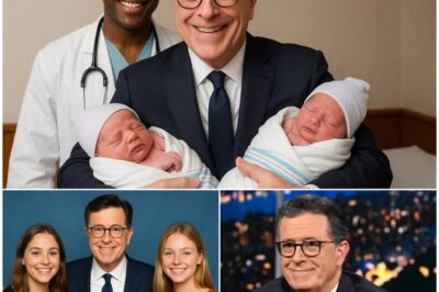 20 Years Ago, Stephen Colbert Rescued Two Abandoned Twin Girls — 20 Years Later, They Returned as a Shocking Surprise! Stephen Colbert — a beloved satirist, Emmy-winning host, and voice of reason for millions. But nothing in his remarkable career could have prepared him for what happened that cold winter night, when he discovered two abandoned newborn girls left in a cardboard box outside a church in rural Vermont. As a man devoted to truth, humor, and family — but never expecting to raise children outside of his own — Stephen was suddenly faced with a decision that would change everything. He didn’t hesitate. He brought them to safety, stayed by their side through the hospital nights, and when no relatives came forward… he quietly made them part of his life. What followed was a journey of quiet devotion — away from cameras and applause. While the world knew the Stephen who made them laugh, only a few knew the father who helped two girls learn to love, trust, and dream again. And then, two decades later — during a live taping of a special anniversary episode — the audience watched in stunned silence as two elegant young women stepped onto the stage. The twins. Grown, radiant, and full of gratitude. Their embrace with Stephen brought the crowd to tears. Full story below👇👇👇