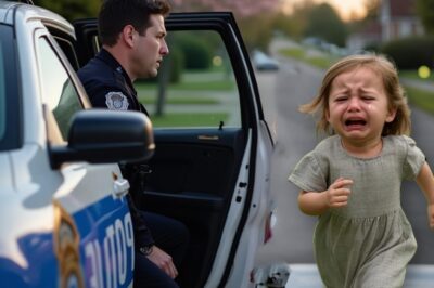 Crying child rushes to officers begging: “Follow me home” – shocking discovery brings tears to all