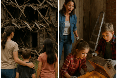 A divorced mother renovates an old house with her kids to start fresh, but what they found inside shocked everyone…