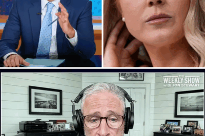 BROADCAST MELTDOWN: Jon Stewart’s Razor-Sharp Joke Leaves Karoline Leavitt Spiraling on Live TV  The stage was set. The cameras were rolling. Then Jon Stewart dropped a line no one saw coming — a barb so precise it froze the room.