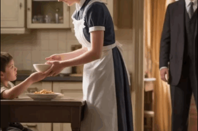 The maid risked her job to feed a starving boy. She thought her secret was safe—until her boss walked in and saw it all.