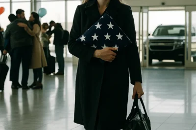 “They told her to ‘just take an Uber’ after she buried her soldier husband overseas. Hours later, the evening news revealed who had really picked her up at the airport—and what she did next left her entire family gasping in horror at their dinner tables.”