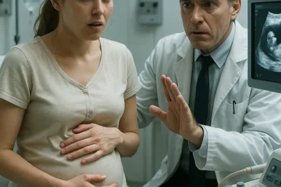 At my final prenatal appointment, the doctor looked at the ultrasound, trembling. he told me quietly, “you need to leave here and step away from your husband.” CH2