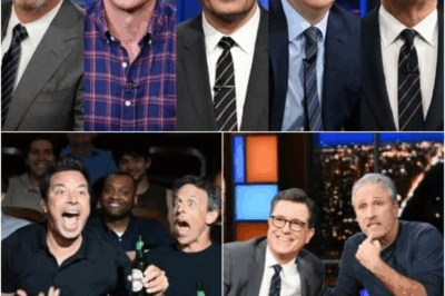 “‘WAY TO GO GUYS! WE NEED YOU NOW MORE THAN EVER!!’—JIMMY FALLON AND TOP COMEDIANS RALLY AROUND CANCELLED STEPHEN COLBERT ON ‘THE LATE SHOW’!”