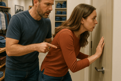 While Shopping, My Husband Dragged Me into a Fitting Room and Said “Look Through the Gap.” CH2