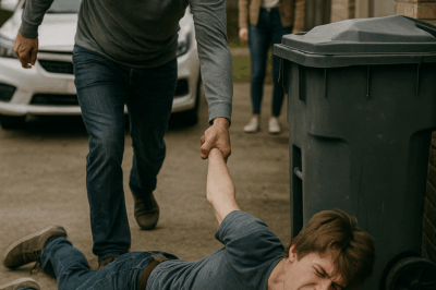 They Shoved Me Into a Trash Can — So I Turned Their House Into Someone Else’s Home  Gravel in my palms. Lid slamming shut. My sister filming. “Finally in a place that fits,” she giggled. Dad dragged me across the driveway like I was nothing. Mom sipped iced tea: “You stink up our space.”  A week later, my suitcase?