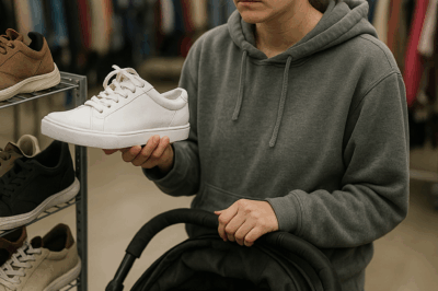 I thought buying a stranger a pair of secondhand sneakers was nothing more than a small act of kindness. But two weeks later, when she appeared at my door looking like a completely different woman, I realized that my $15 gesture had set something far greater in motion.  I never imagined a pair of thrift-store sneakers could alter the course of my life. Yet isn’t that how the most powerful stories begin? With something so ordinary that turns out to be extraordinary.  It was an ordinary Tuesday morning in October. The air carried the scent of fallen leaves, and winter felt like it was just around the corner. The sidewalks were littered with crunchy foliage, and the restless chill in the breeze made me pull my jacket tighter…..