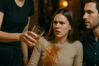 “I was on a perfect first date… until our waitress ‘accidentally’ drenched him—then slid me a note: Don’t trust. What I read next made my blood run cold… 😲”