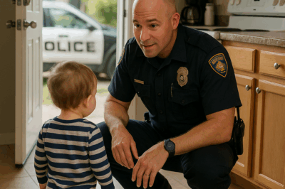 The Officer Knelt and Asked, “Where’s Your Mom, Little One?”