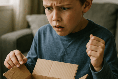 My son opened a gift from my parents, then froze. Inside the box was something that made my stomach drop, and five hours later, I was on the phone with the police.