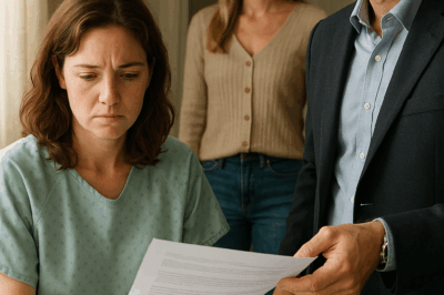“Sign the papers, Rachel,” Thomas said, tapping the folder. “Danielle and I are in a hurry.”