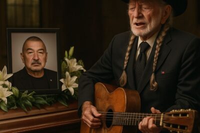 A GOODBYE WRITTEN IN SONG: No one said a word. As the chapel fell silent, Willie Nelson stepped forward — slow, steady, and visibly shaken. In front of the casket lay a single framed photo of Graham Greene, the Oscar-nominated actor from Dances with Wolves, who had passed away at 73.
