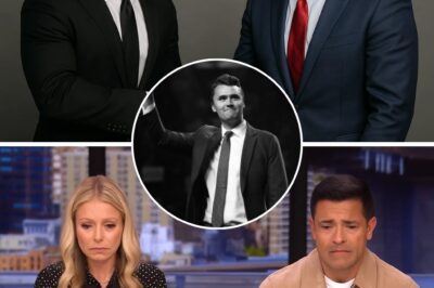 “The world fell apart when we learned that Charlie had passed away…” – CHOKING UP ON TV: Kelly Ripa and Mark Consuelos opened the show with an emotional tribute to Charlie Kirk, the founder of Turning Point USA who recently passed away. The celebrity couple expressed their shock and deep pain, emphasizing that Charlie was so young and had so many unfinished plans. Mark Consuelos revealed that he had a great conversation with Charlie and had another appointment that he didn’t get to keep, making the loss even more bitter. Kelly Ripa choked up, calling Charlie’s passing a shock not only to her family and friends but also to the entire community. The moment immediately went viral, leaving the audience and fans choked up, filled with emotion and sincere remembrance of Charlie Kirk.