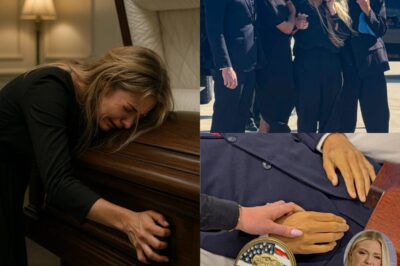 Erika’s collapse at the casket after her daughter’s two-word question shattered millions of witnesses — but it was her haunting farewell right after that became the moment that tormented all of America. She thought she was ready. She wasn’t… Just two innocent words from her little girl were enough to bring Erika crashing down, unable to hold back for even one more second. The room went silent. Millions witnessed it, their hearts breaking in the quiet. But what happened next cut even deeper — a raw, haunting moment that left the whole nation in tears. It wasn’t just the collapse. It wasn’t just the choking sobs. It was something else… something only a wife could do in her final farewell. A gesture no one expected, but one that everyone will remember forever. That moment did not disappear; it echoes, it clings, it haunts even after the cameras went dark. And when you learn what it was, you’ll understand why America cannot stop talking about it….