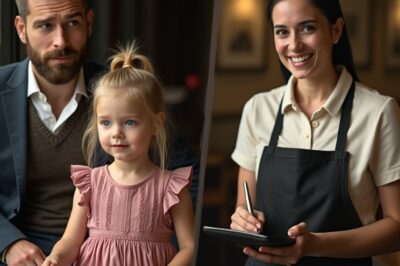 “Daddy, that waitress looks just like Mommy!” — The millionaire turned around and froze… His wife had d!ed!