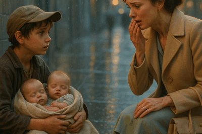 Billionaire Lady Sees A Boy Begging In The Rain With Twin Babies, What She Discovered Made Her Cry. ch2