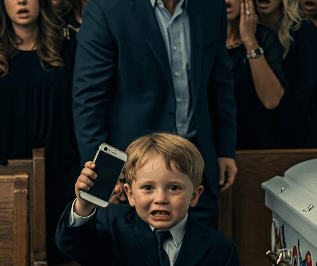 At my 7-year-old son’s funeral, my brother muttered, ‘Maybe this is God’s way of ending a bad bloodline.’ Relatives nodded. My sister sneered, ‘Some kids are better off never growing up.’ I sat frozen—until my son’s best friend suddenly stood and asked, ‘Do you want me to tell everyone what Uncle Mike did to Tommy before he died?’ The entire funeral fell silent.