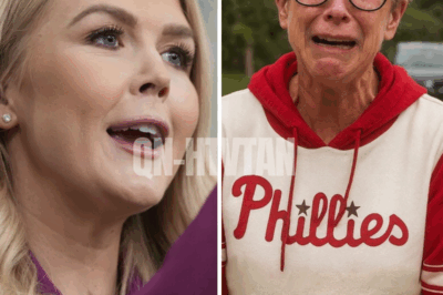 “She swore she would never forgive this country” – Phillies’ Karen stuns the world by vowing to leave America for good, but it was 8 POWERFUL words from Karoline Leavitt that shattered the moment and left the entire room in stunned disbelief