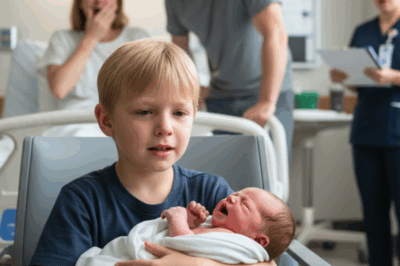 The stillborn baby was placed in his older brother’s arms, seconds later, a cry echoes loudly!…