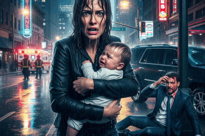 Homeless Girl Saves a Millionaire and His Child from a Rain-Drenched Accident—But One Word He Says to Her Startles Her.CH2