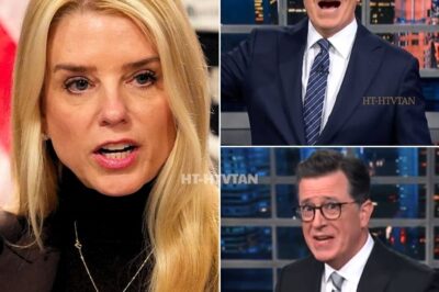 2 SECOND AGO: Pam Bondi RIPS Stephen Colbert LIVE—The SHOCKING Moment that Left Audience GASPING and Producers PANICKING Behind the Scenes! 😱💥 #ColbertShowDrama Pam Bondi went head-to-head with Stephen Colbert in a shocking live TV moment that left the studio in chaos. Her brutal comeback stunned Colbert, while the audience gasped and producers reportedly scrambled to regain control of the segment. What did she say that changed everything? Want to know how this shocking moment unfolded? Click below to read all the explosive details of the encounter that everyone’s talking about! 👇👇