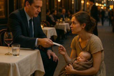 She knelt beside his table on the sidewalk, cradling her baby. “Please, I don’t want your money—just a moment of your time.” CH2