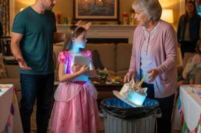 My mother-in-law, Dolores, stood over the trash can, holding my daughter’s unicorn birthday cake like it was contaminated waste. The three layers of vanilla cake, which I’d spent hours decorating with buttercream roses and a fondant unicorn, were about to meet coffee grounds and last night’s leftovers. CH2