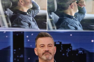 The sun glinted off the Hollywood Boulevard marquee as cameras caught Kimmel stepping from his car. His hands briefly covered his face, a gesture of quiet disbelief, before he forced a careful, brittle smile. The stage that once echoed with laughter and applause was empty, doors locked, crew nowhere in sight. Yet in that single frame, the story spoke louder than any monologue ever could.  One look, one movement — and the air shifted. ABC, which had acted with cold precision to remove him, suddenly found itself scrambling. No statement, no plan, no firewall could contain the ripple Kimmel unleashed simply by showing up.