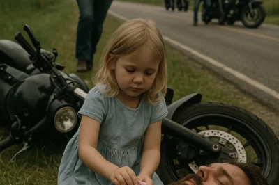 A Little Girl In A Princess Dress Refused To Let Go Of The Injured Biker, And Even The Police Couldn’t Pull Her Away.CH2