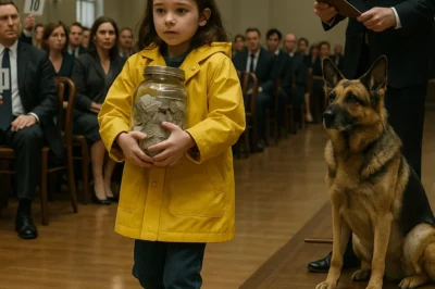 Lily, a quiet and determined girl, walked into the police dog auction holding a glass jar full of coins.CH2