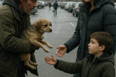 “Ma’am… Would You Take My Dog?” Homeless Man Handed Me His Shivering Dog in a Parking Lot — A Month Later, I Received a Mysterious Letter.CH2