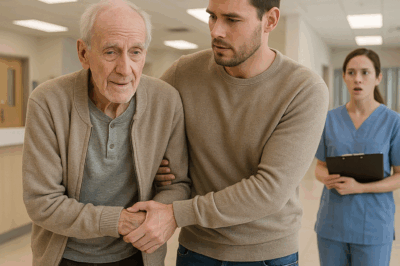 I Took The Elderly Neighbor To The Hospital Where My Wife Works. When We Arrived, My Wife Froze… CH2