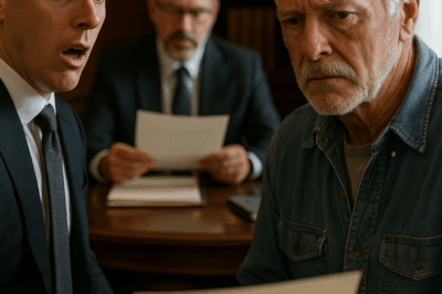 My son-in-law sneered at me for being poor. He paled when the lawyer read the addendum: My daughter had named me the sole legal guardian of the entire $12 million, and he would have to petition the carpenter for every living expense.