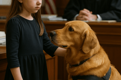 ch2-8-Year-Old Girl Couldn’t Speak—Until One Small Signal to Her Therapy Dog Silenced the Courtroom