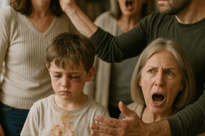 ch2-💥 I found my son bruised while my sister laughed it off. I slapped her and walked away — and the next morning, Mom was begging me to save her.